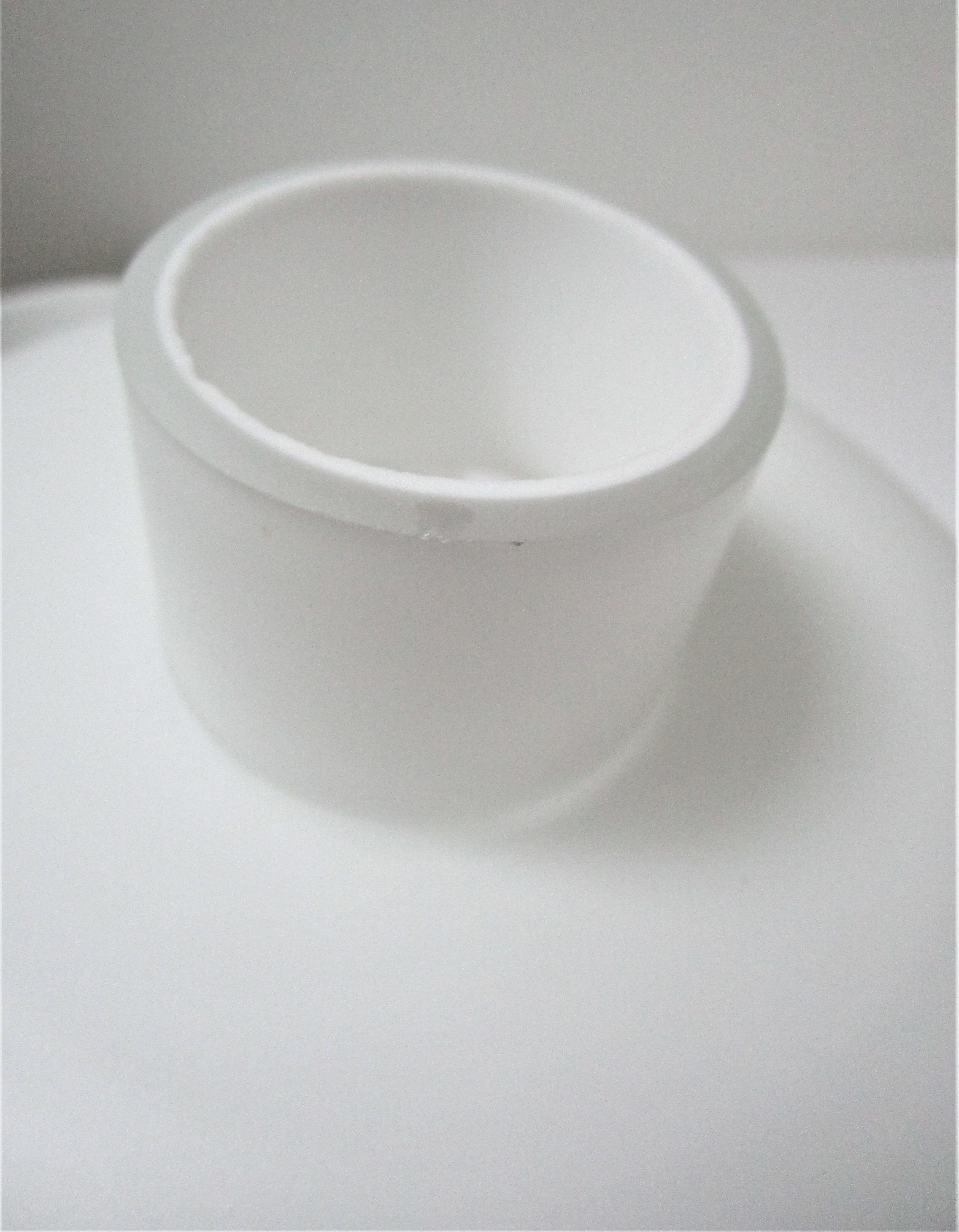 Pair of opaline and chrome wall lamps design 70s