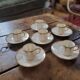 Limoges gilt porcelain coffee set — 6 cups