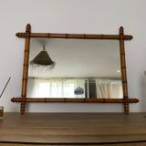Large bamboo-style mirror 68x90cm