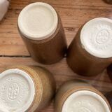 6 Digoin stoneware cups