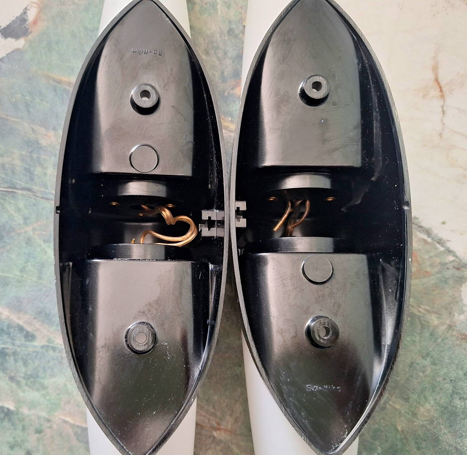 Pair of vintage Bo Niko wall lights, vintage design lighting