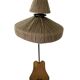Vintage tripod floor lamp with shelf