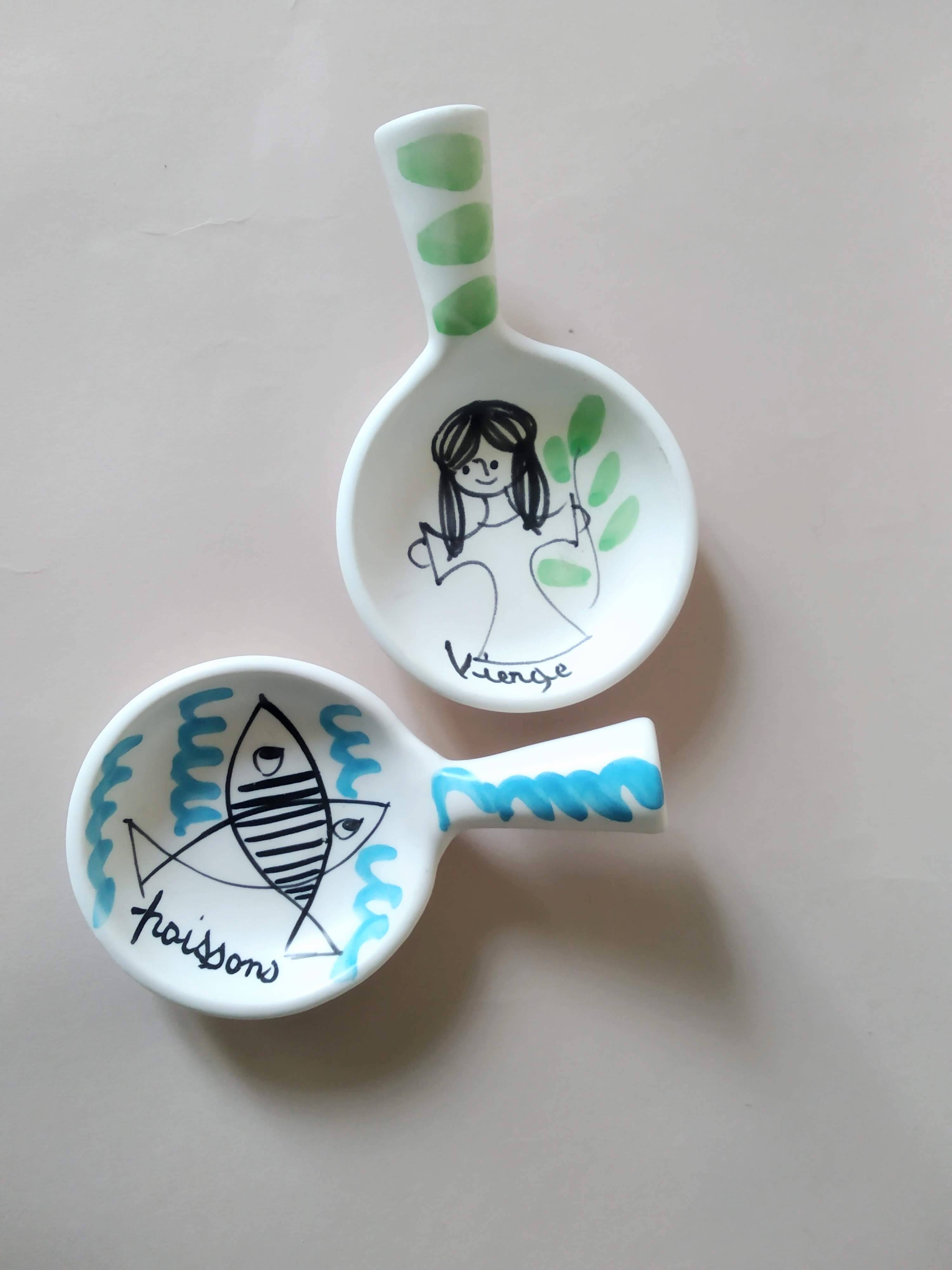 2 Pisces and Virgo Lili VOLTZ Vallauris pocket emptiers