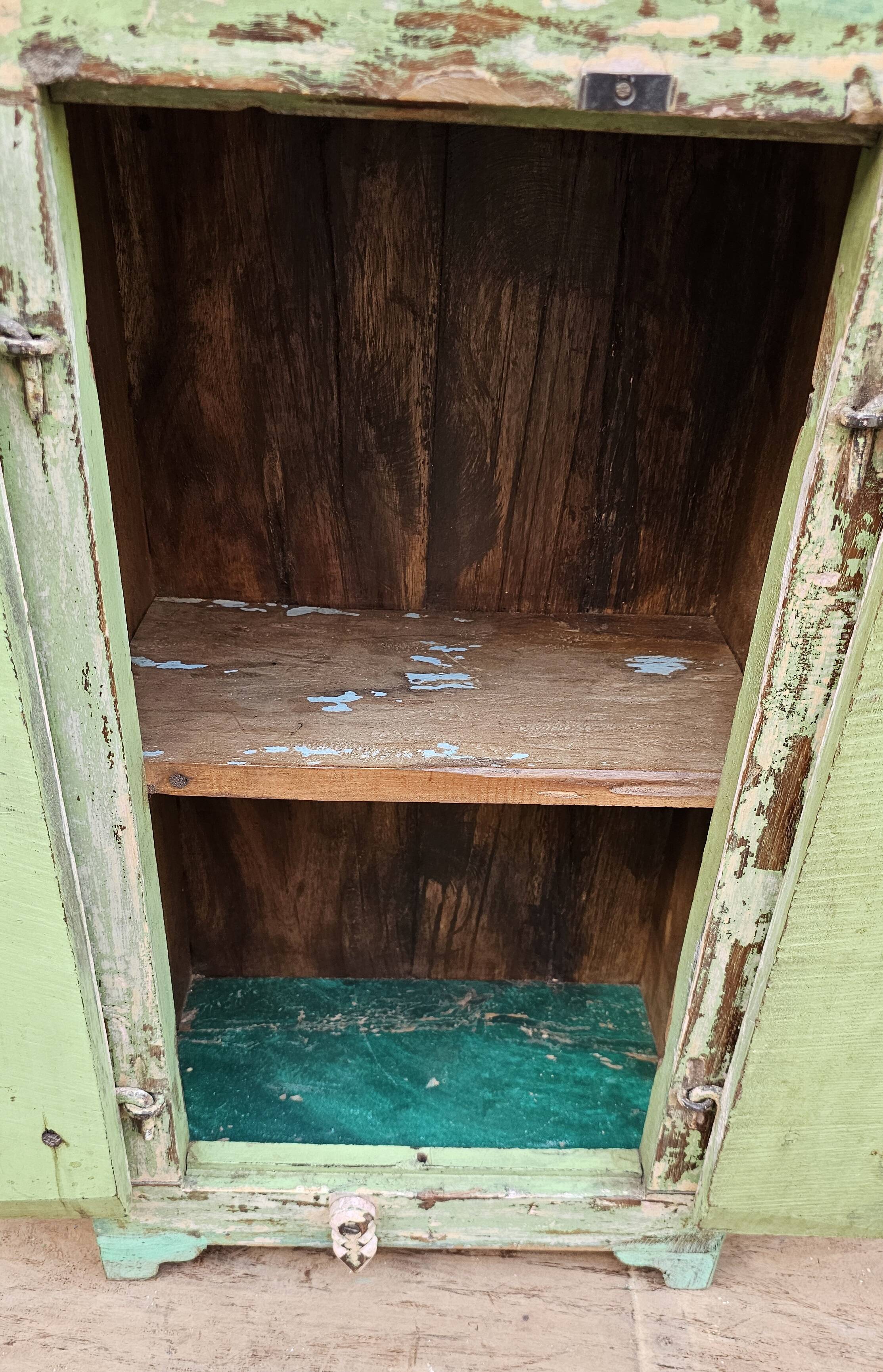 Old bedside table - tribal cabinet in Burmese teak