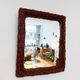 Miroir vintage cadre en osier
