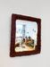 Miroir vintage cadre en osier