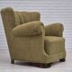 1960s, Danish vintage relax armchair, furniture cotton/wool, beech wood.