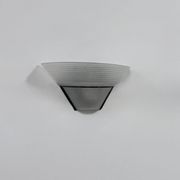 Frosted glass and black metal wall light, Italy, 1980.