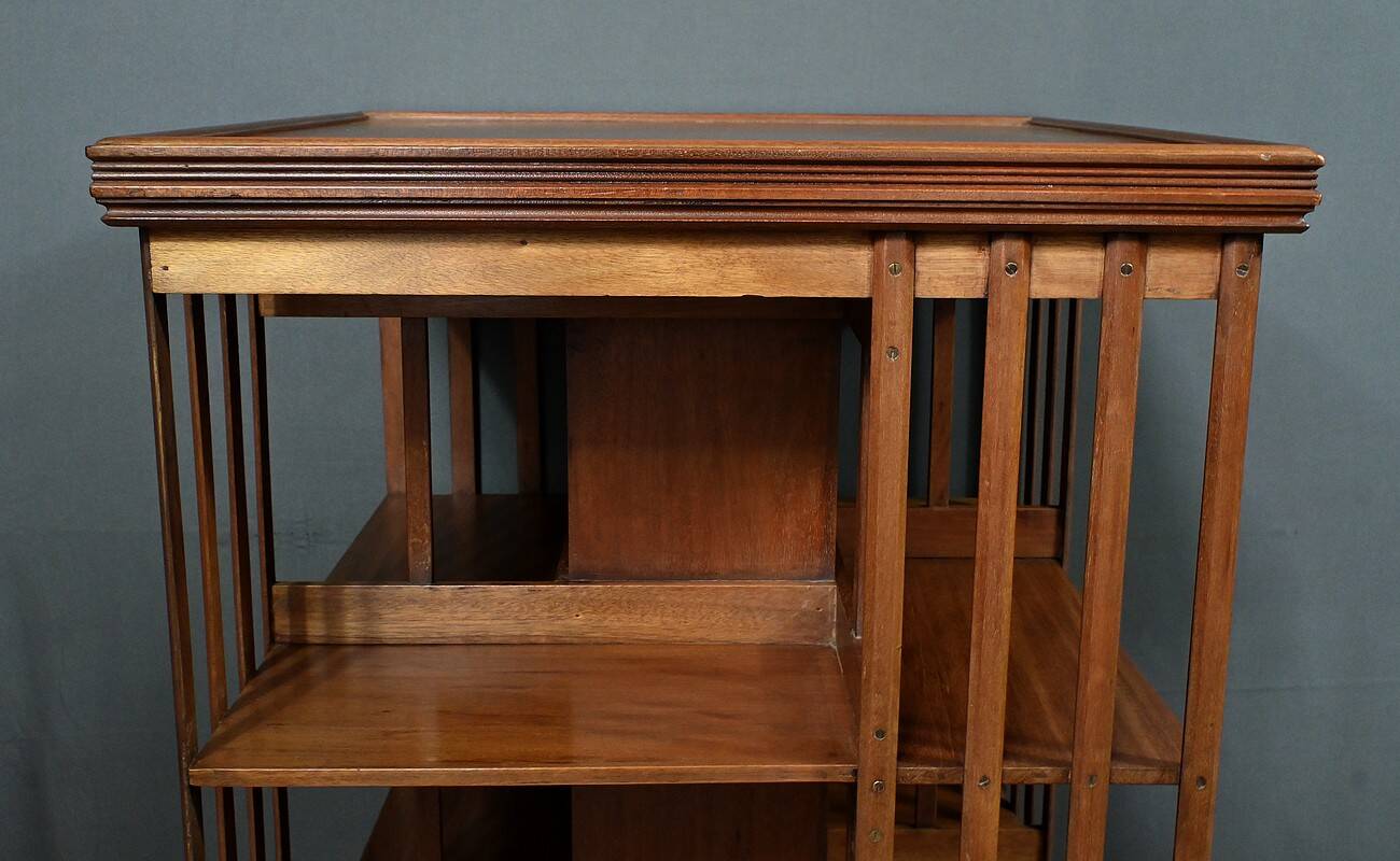 Large Revolving Mahogany Bookcase, England – Late 19th Century