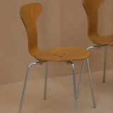 2 Mosquito 3105 chairs by Arne Jacobsen for Fritz Hansen circa 1969
