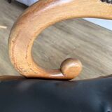 Ancien fauteuil Chesterfield Victoria / vintage / noir