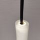 French hanging lamp in milky white glass, model gin fizz, produced by sce
