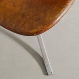 Vintage Danish Mid Century Brown Leather "PK 9" Chair Poul Kjaerholm, 1960s