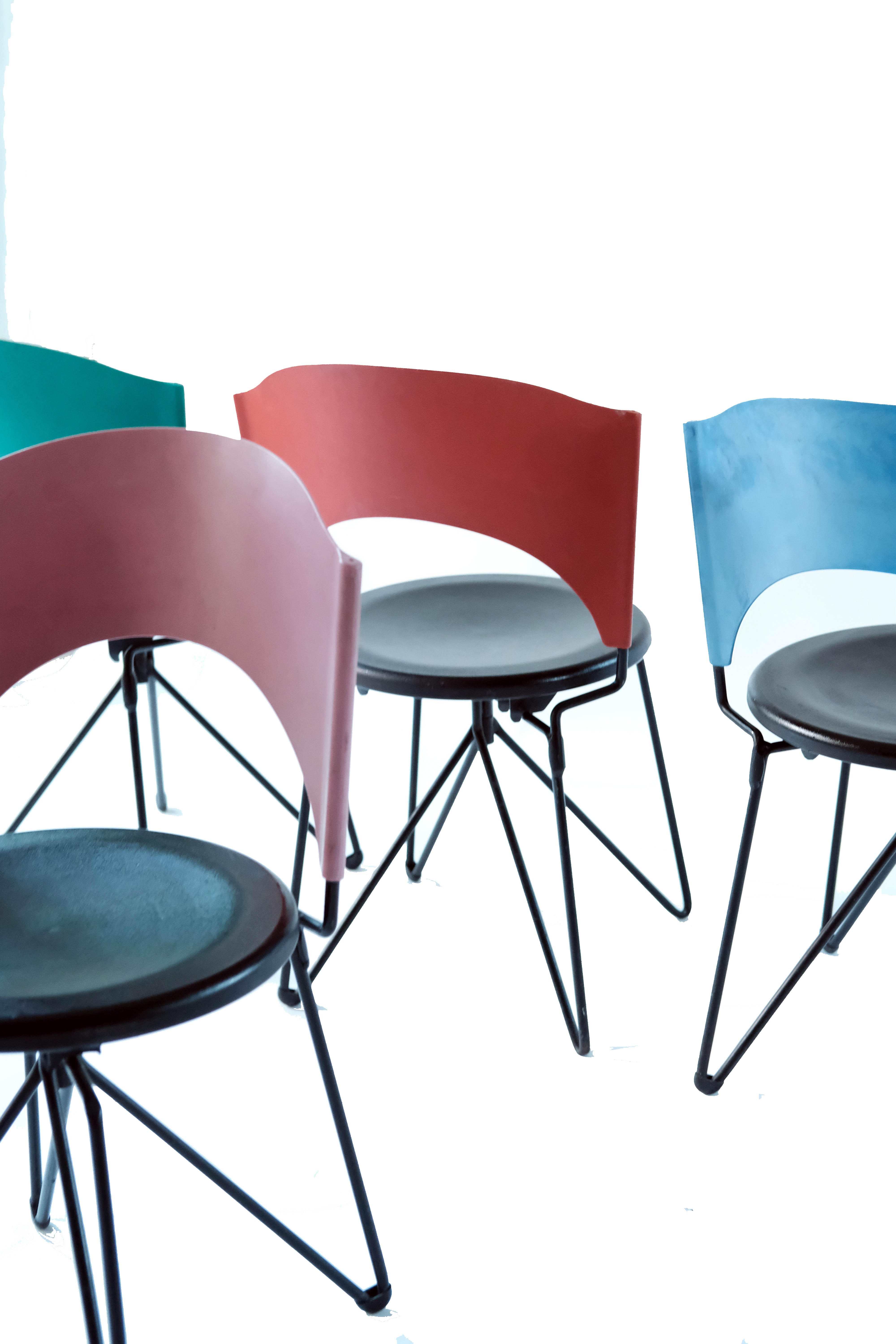 Collectible Chairs "Sofia" Design Carlo Bartolli for Bonaldo, Italy 1989