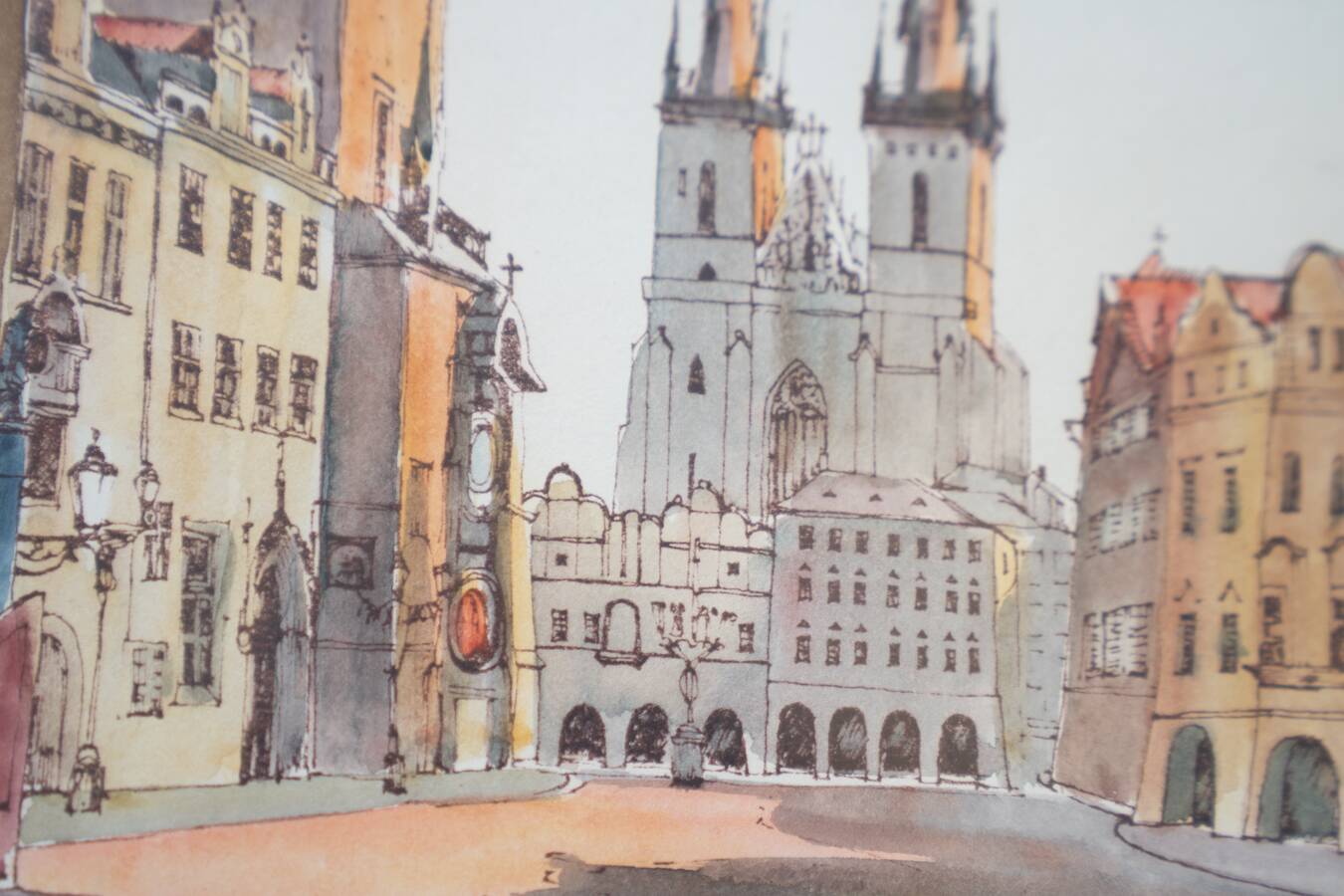Photo Prague, Old Town Square, gold leaf. 1970-1980