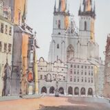 Photo Prague, Old Town Square, gold leaf. 1970-1980