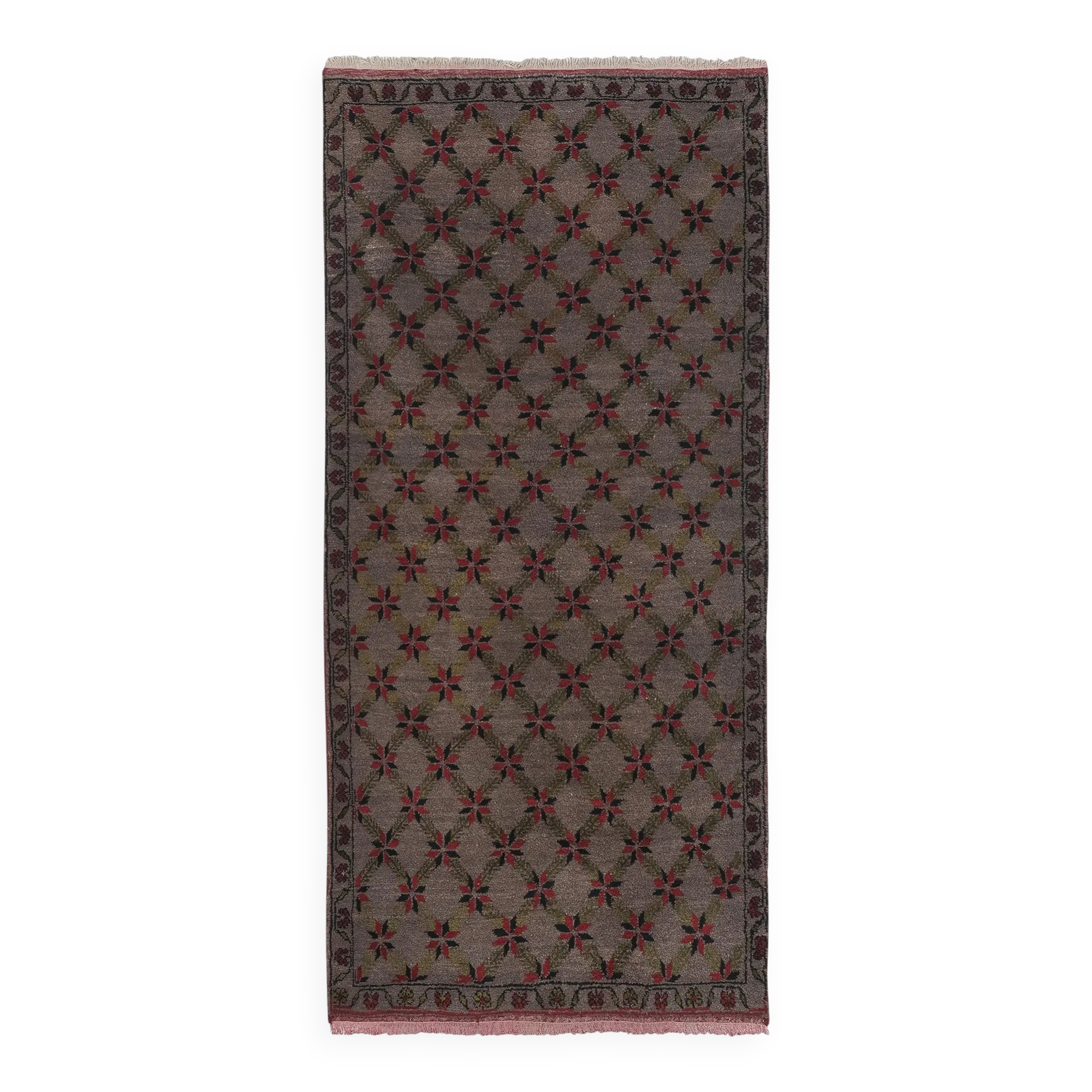 Vintage handmade Turkish rug 115x245 cm