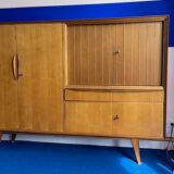 Highboard, living room furniture teak 60s vintage Danish