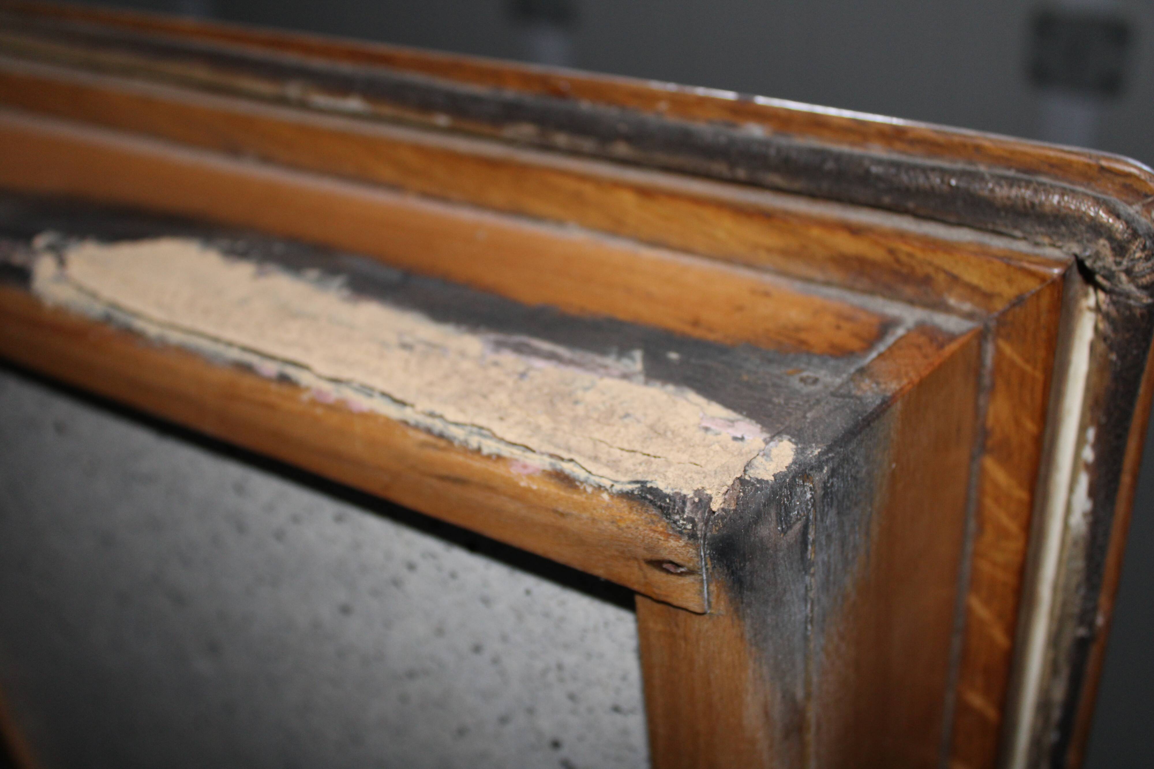 Vintage wooden refrigerator cabinet 2 doors