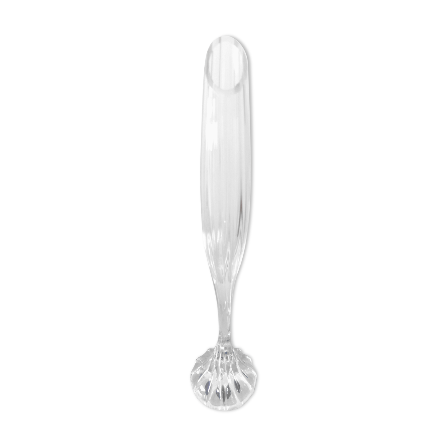 Soliflore en verre design années 70