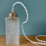 Vintage glass globe table lamp or portable lamp