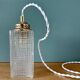 Vintage glass globe table lamp or portable lamp