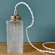 Baladeuse ou lampe à poser globe vintage en verre
