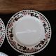 8 Terre de Fer dessert plates, “Damascus” model, Moulin des Loups and Hamage