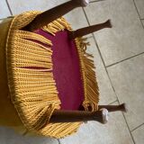 Pouf crapaud velours jaune d’or
