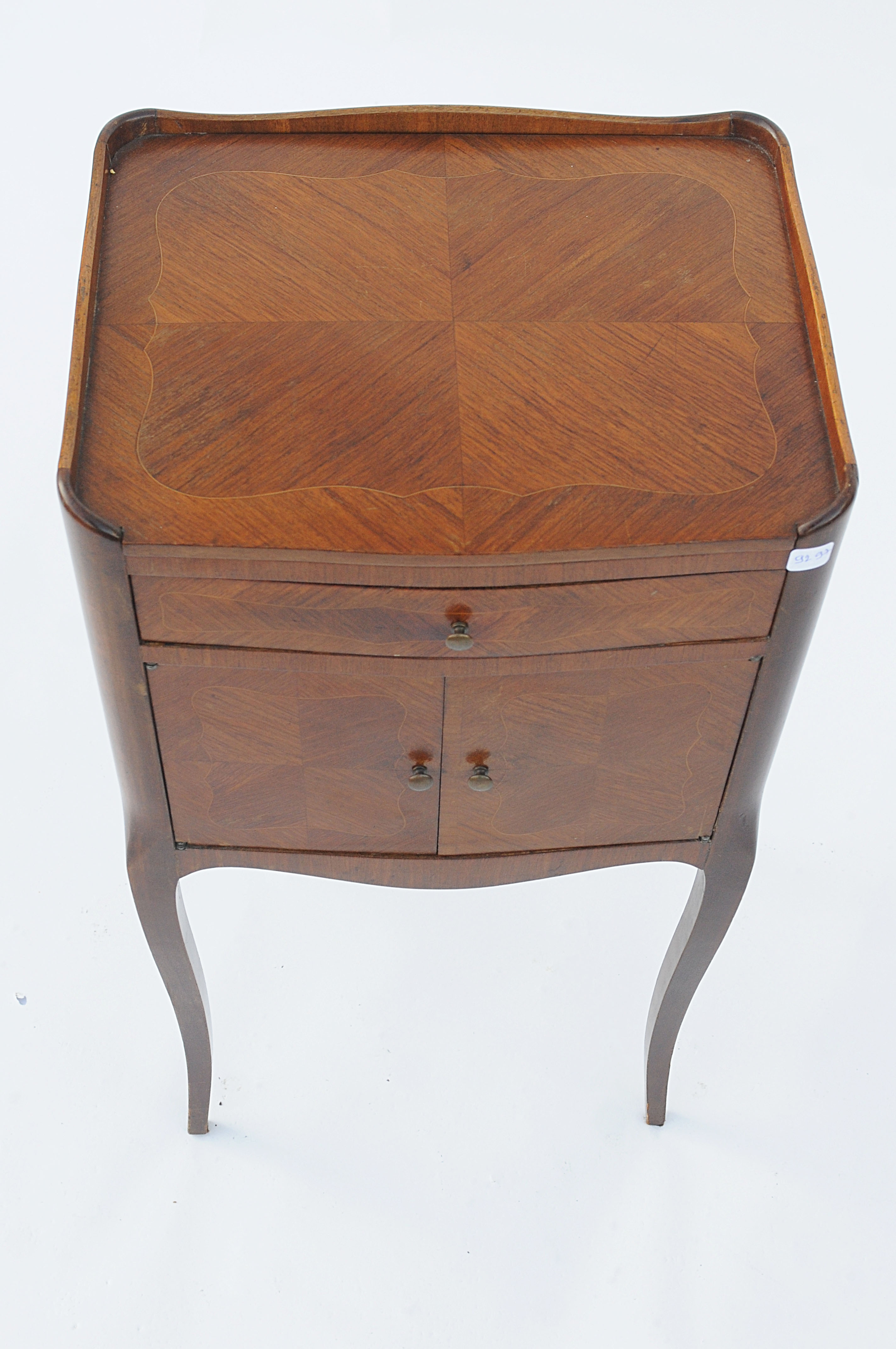 Bedside table in rosewood marquetry