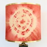 Vintage living room lamp pewter base, Italy 60s