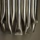 Raak 'concorde' pair of wall lights, 'organ tube' type in brushed aluminium, ca 1970