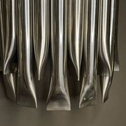 Raak 'concorde' pair of wall lights, 'organ tube' type in brushed aluminium, ca 1970