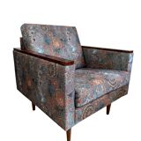 Mid Century Geometric Armchairs with Ethnic Pattern, Europe, 1970s