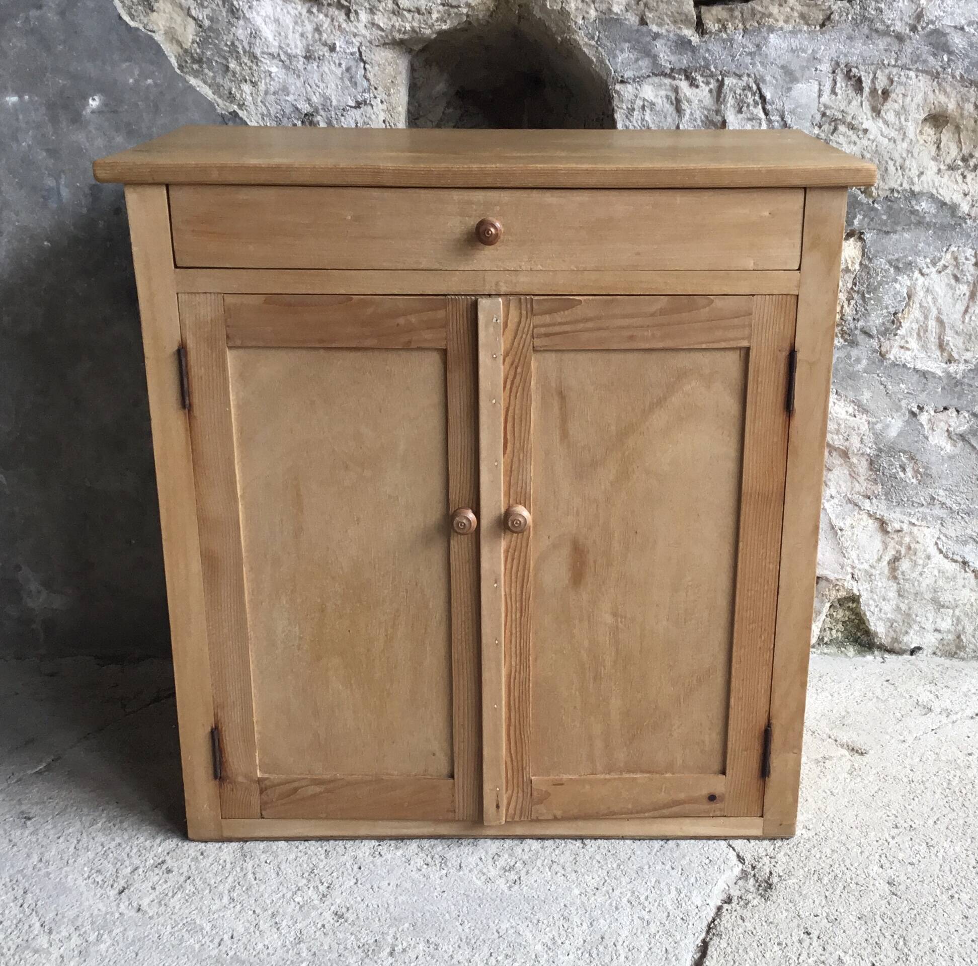 Parisian sideboard in raw wood - vintage 1960