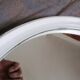 Large round mirror vintage molded frame 60cm