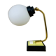Opaline brass casserole lamp 50s