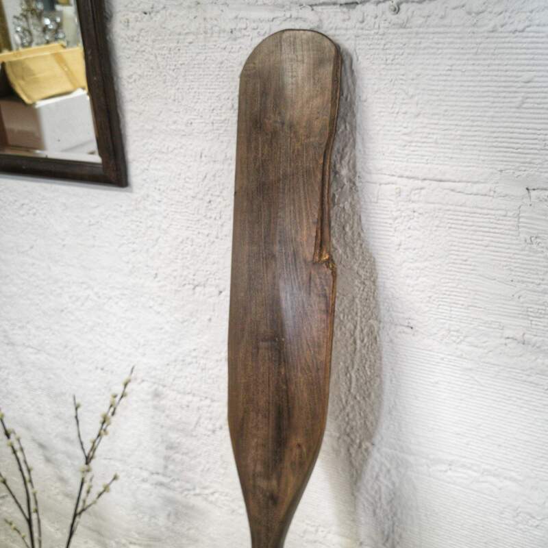 Old wooden oar