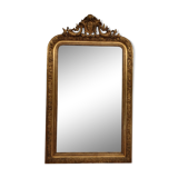 Miroir XIXème en stuc doré H 142 cm