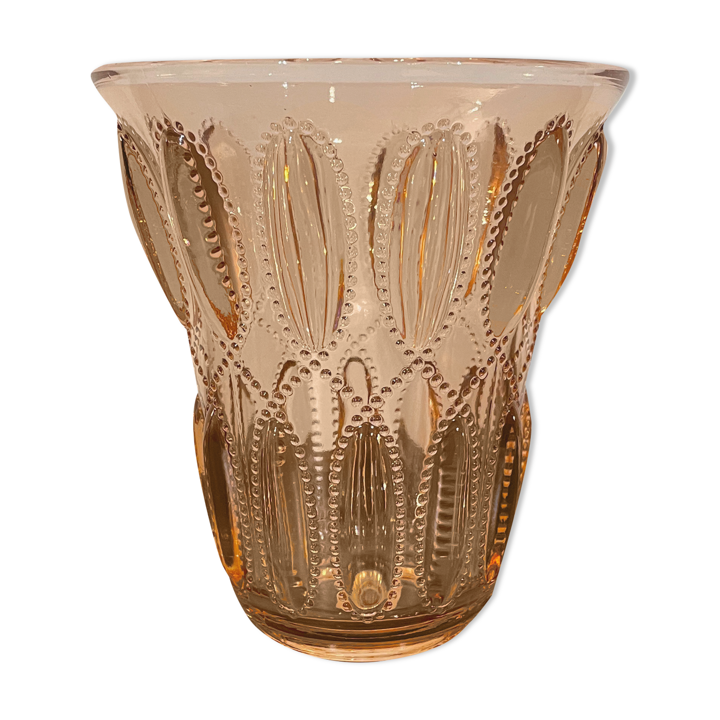 Vase moèle "éphémère", Luxval, Val Saint-Lambert, Belgium 1930's