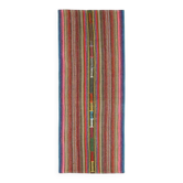 Vintage Turkish Hand-Knotted Wool Cotton Beige Kilim Runner Rug 76x198