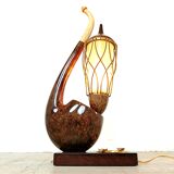 Lampe de table vintage en forme de pipe par Aldo Tura, 1960