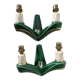 Pair of double art deco ceramic wall lights