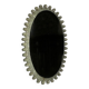 Egon Hillebrand large oval lucite illuminated wall mirror, 80 cm x 50 cm, 1960s