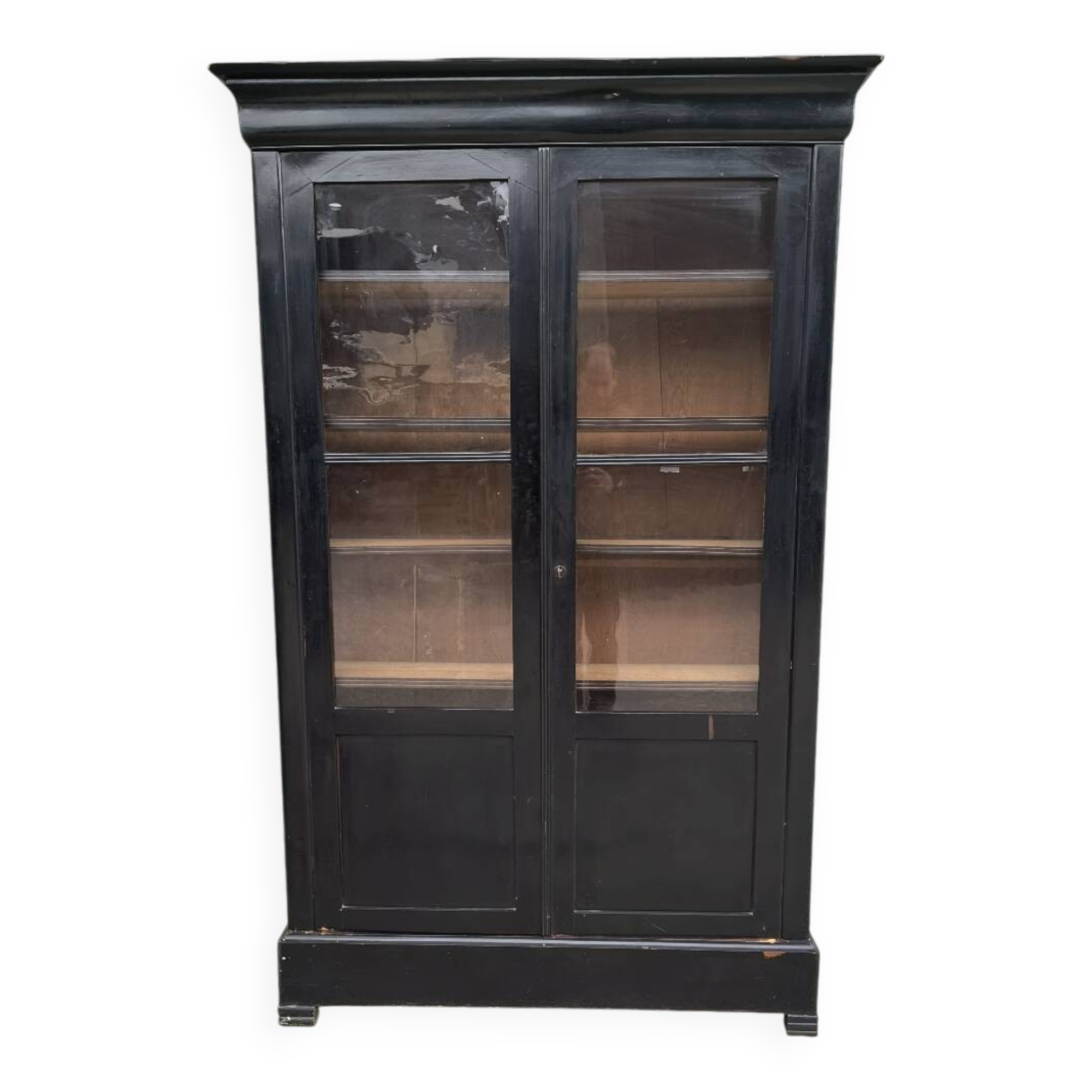 Lacquered oak bookcase 1860