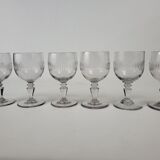 6 water glasses Cristallerie de Portieux XIXeme