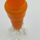 Soliflore vintage verre orange et base sculptée