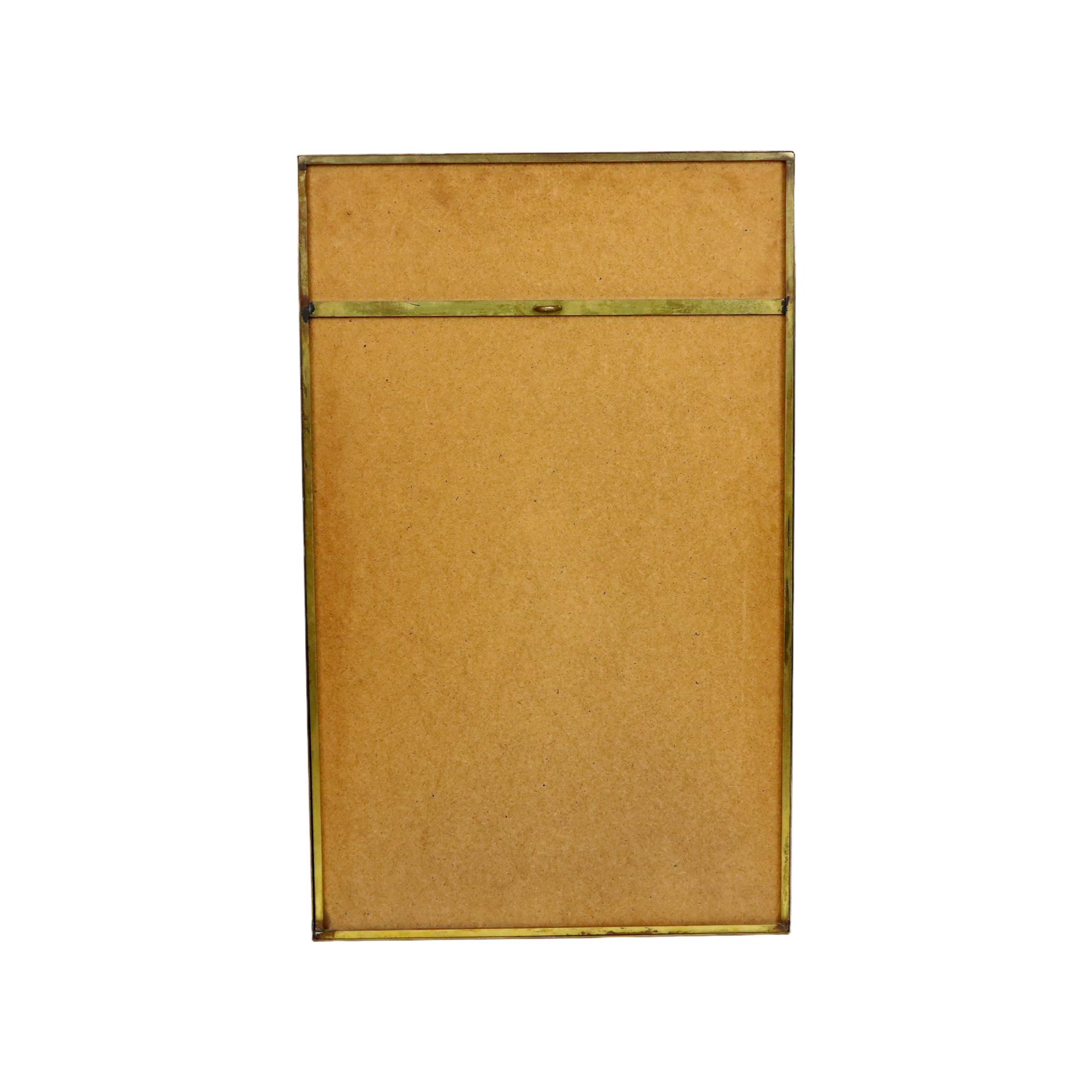 Heavy gold mirror brass faceted hollywood regency 79x48cm