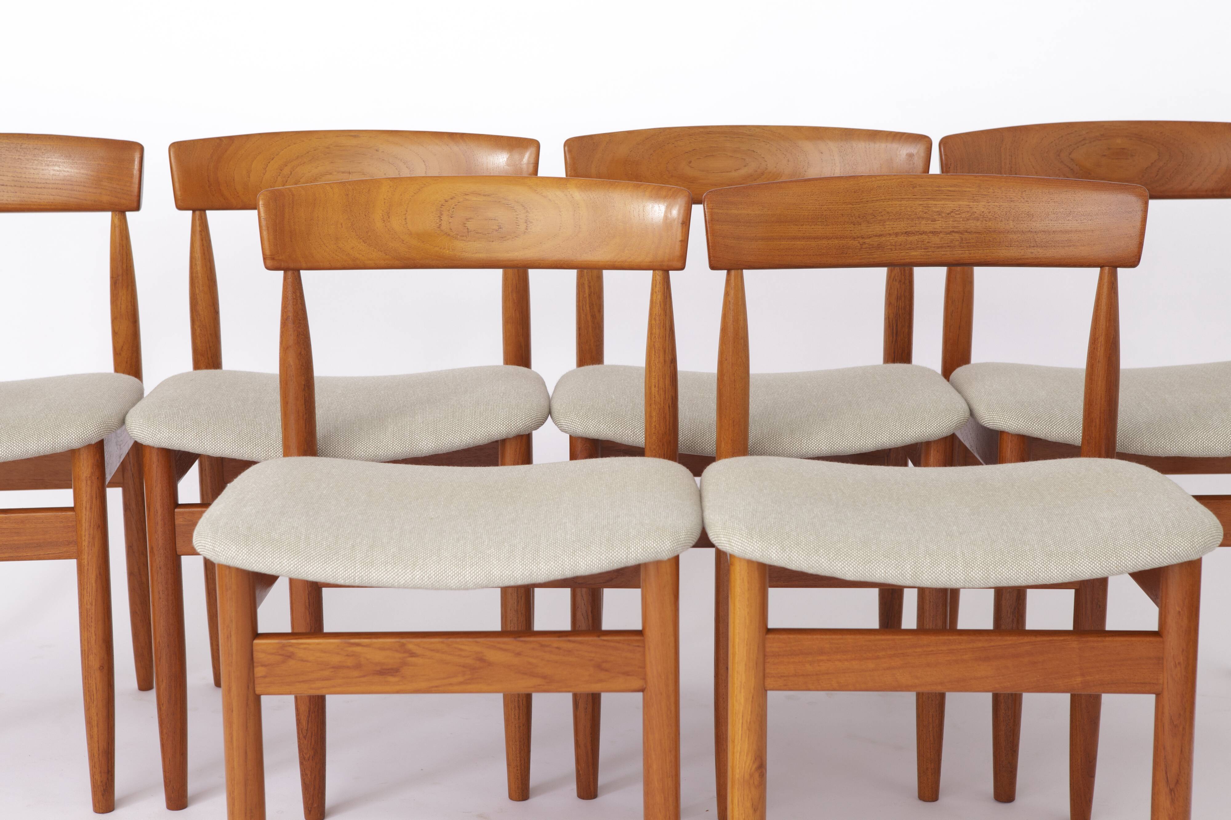 Set of 6 dining chairs in teak by Farsö Stolefabrik Denmark 1960s