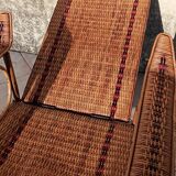 Rattan chaise longue